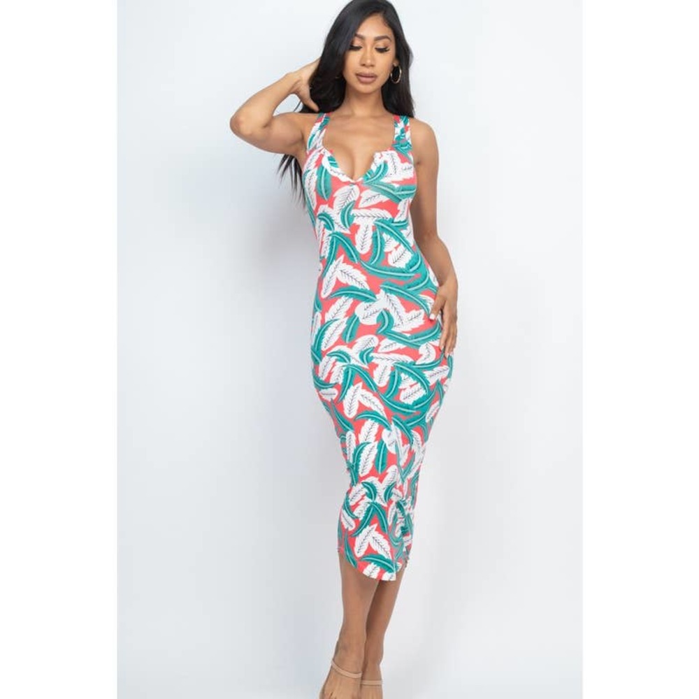 Womens Sleeveless multicolor bodycon Dress
